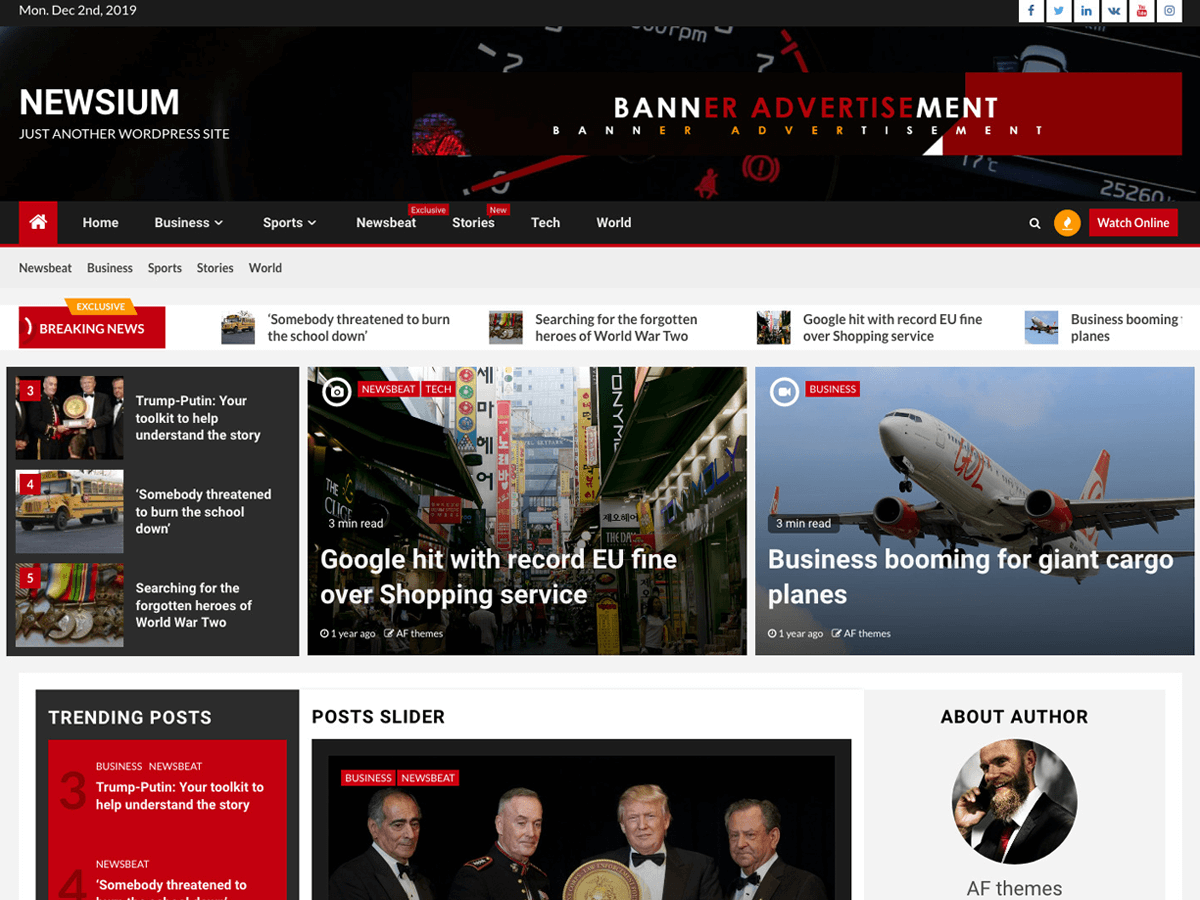 Newsium theme screenshot