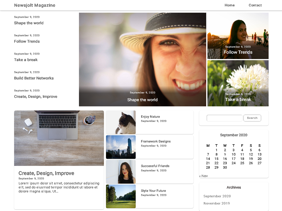 Newsjolt Magazine theme screenshot