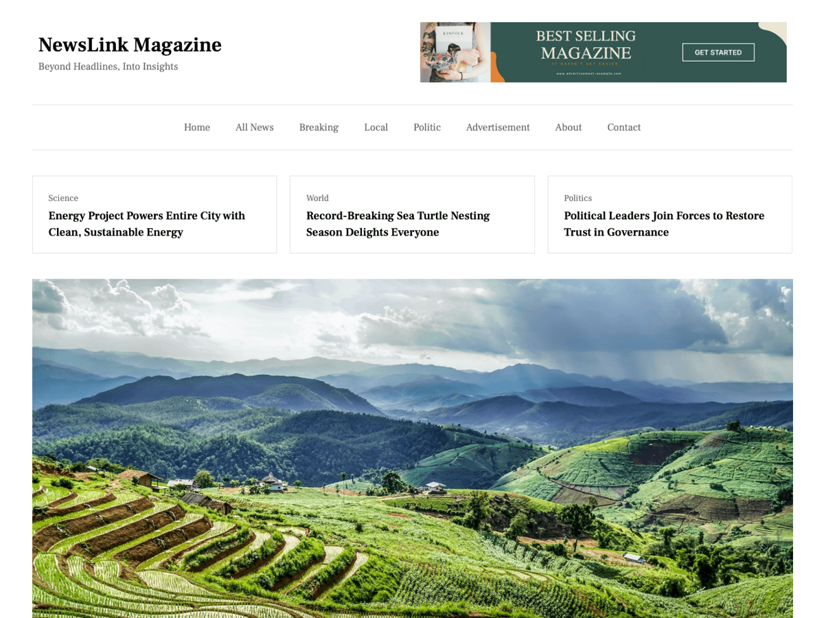 Newslink Magazine theme screenshot