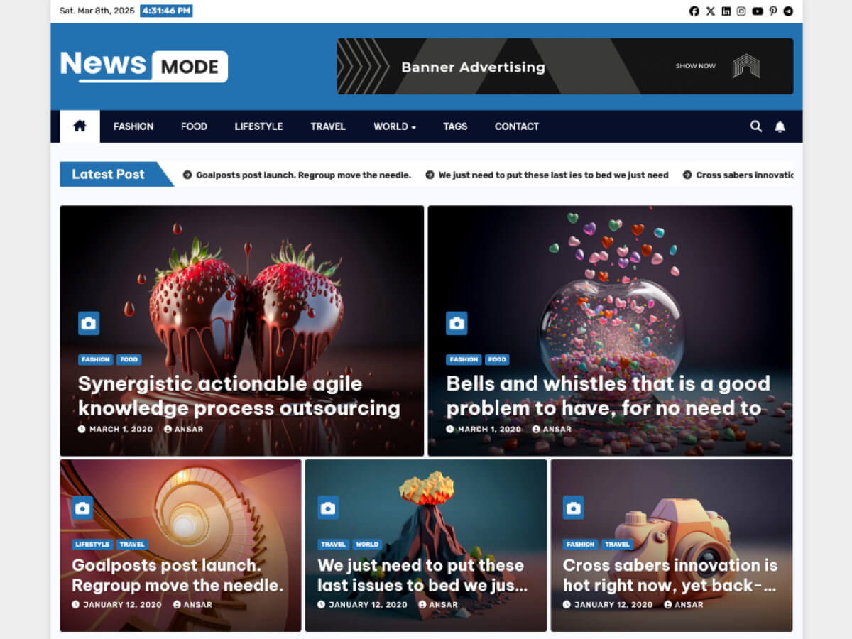 Newsmode theme screenshot