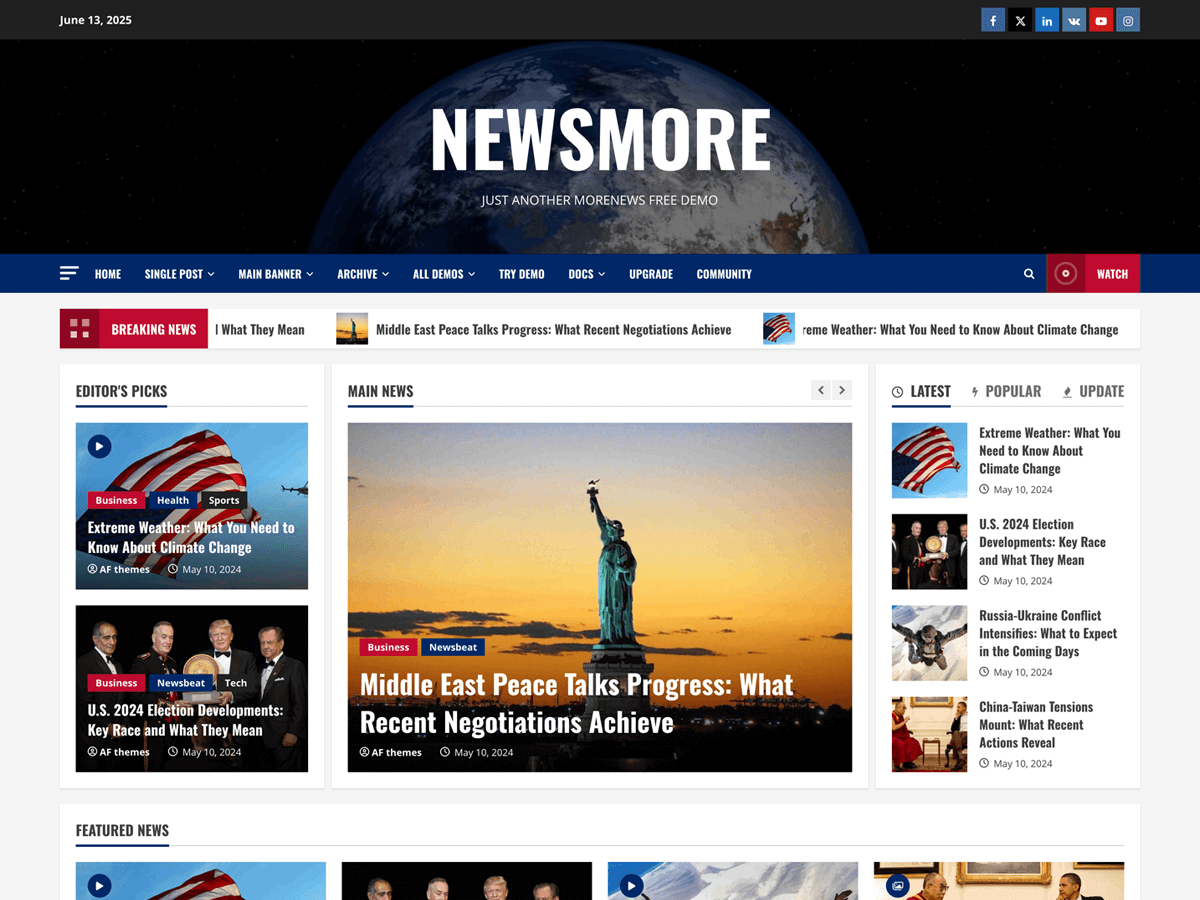 NewsMore theme screenshot