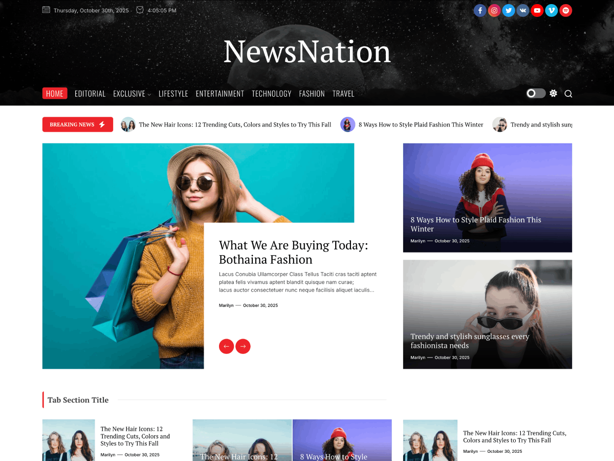 NewsNation theme screenshot