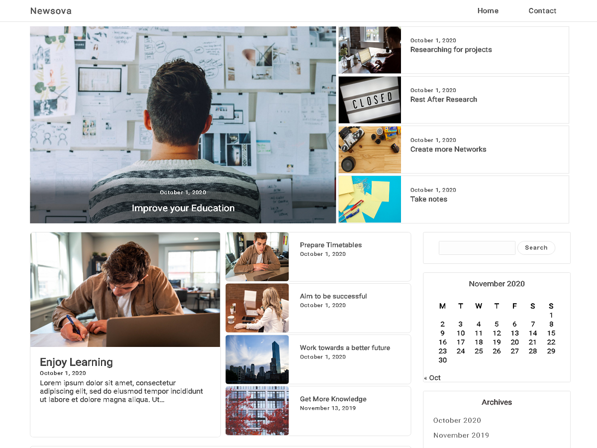 Newsova theme screenshot