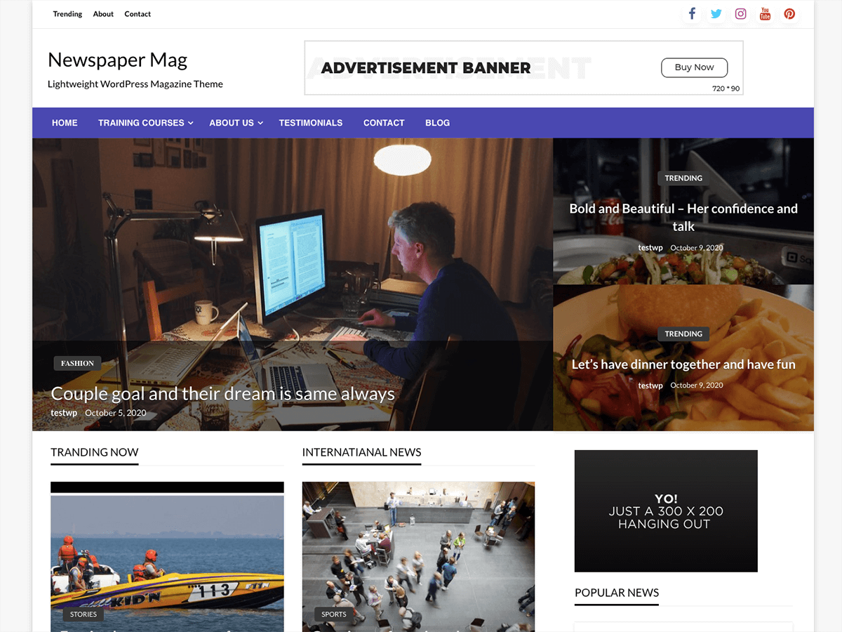 Newspapers Mag theme screenshot