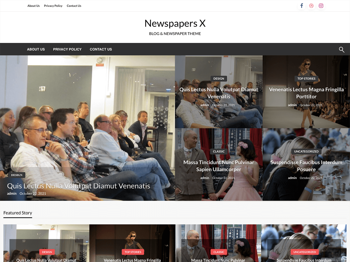 Newspapers X theme screenshot