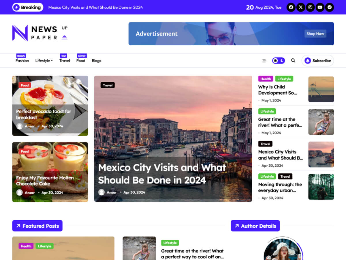 Newspaperup theme screenshot