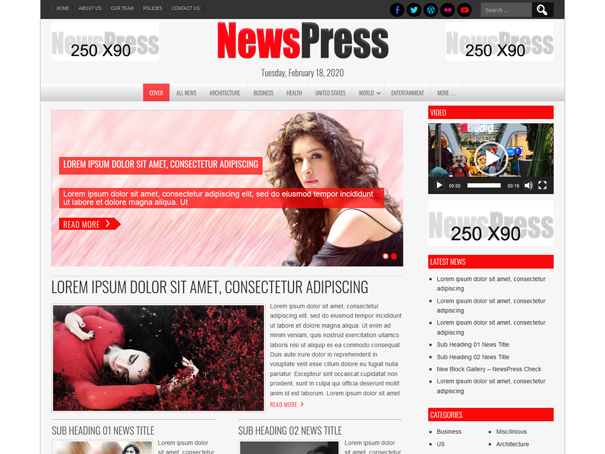 NewsPress Lite theme screenshot