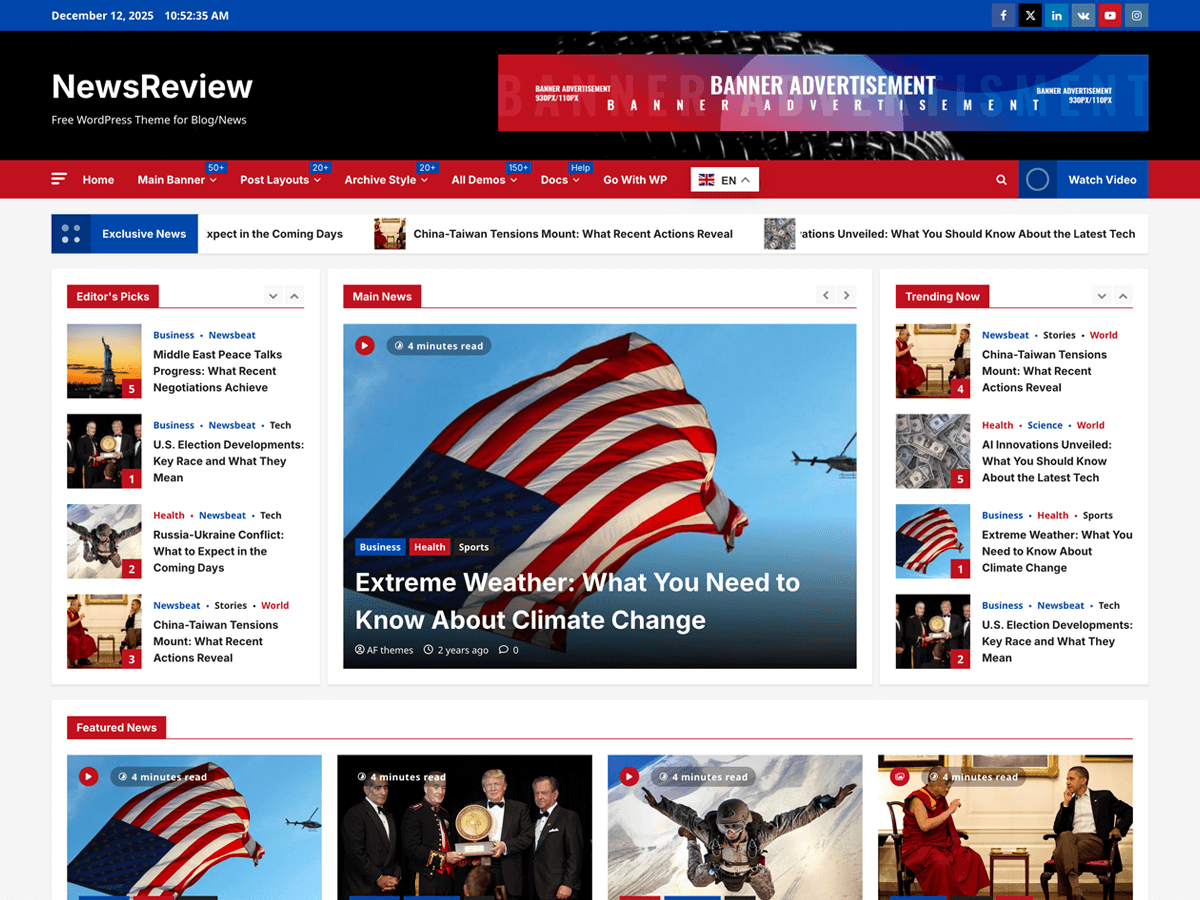 NewsReview theme screenshot