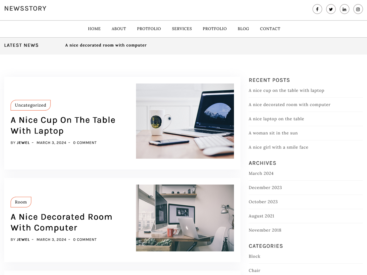 Newsstory theme screenshot