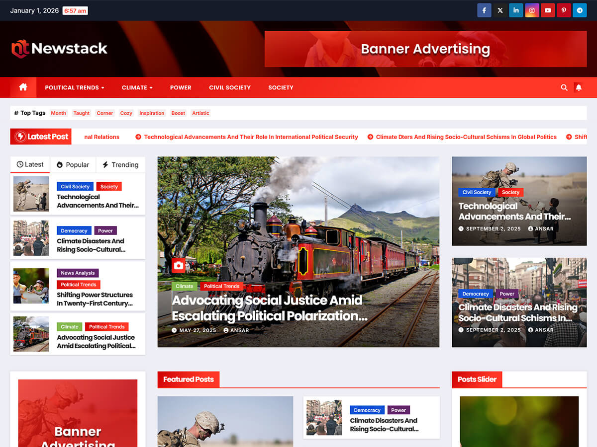 Newstack theme screenshot
