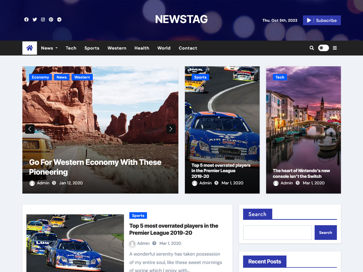 Newstag theme screenshot