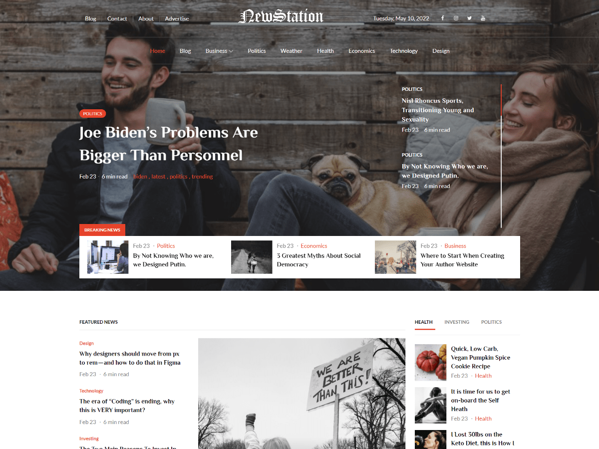 Newstation theme screenshot