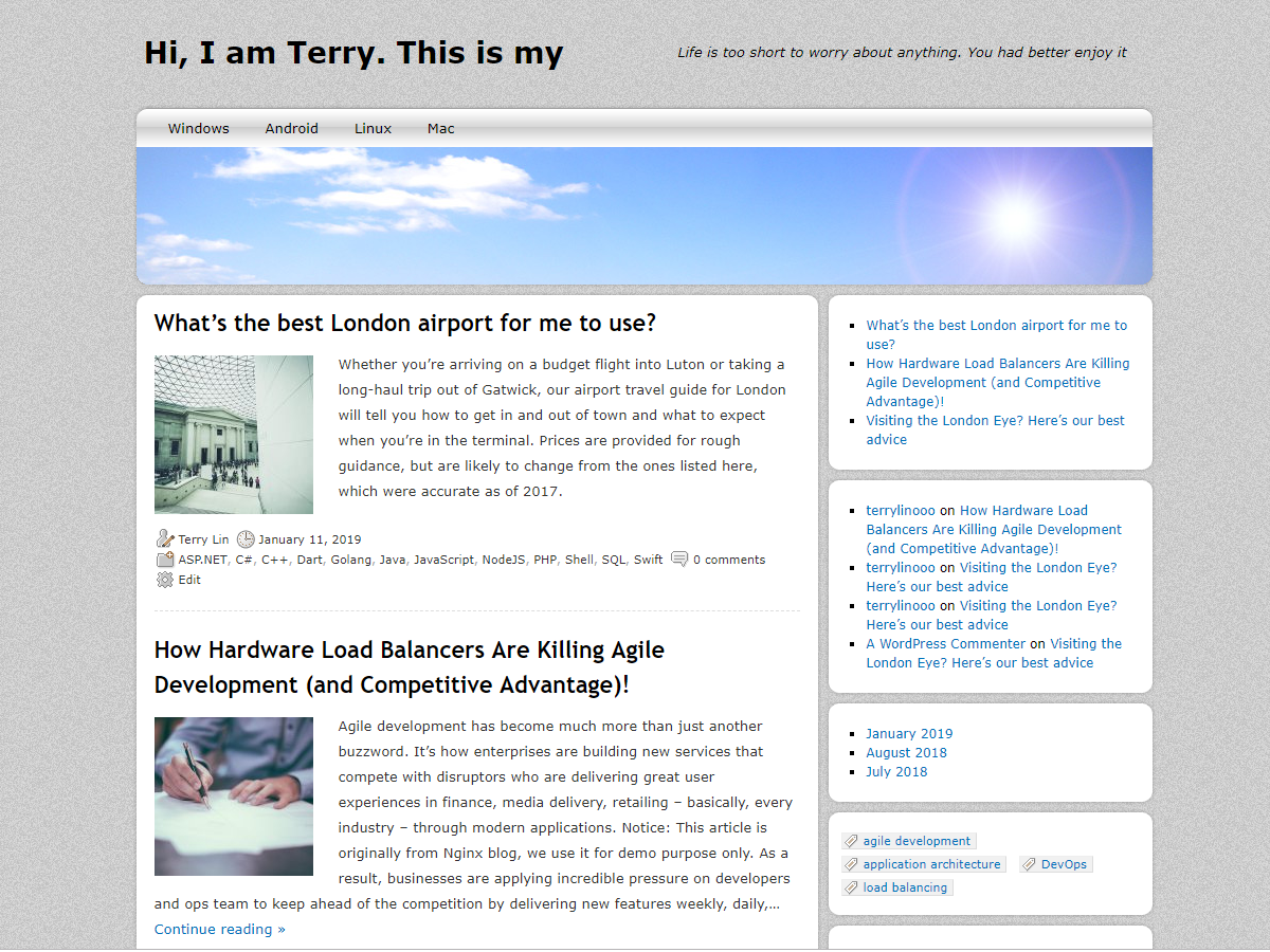 NewStone theme screenshot