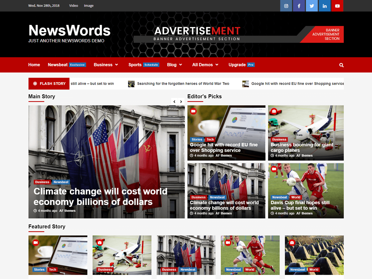 NewsWords theme screenshot