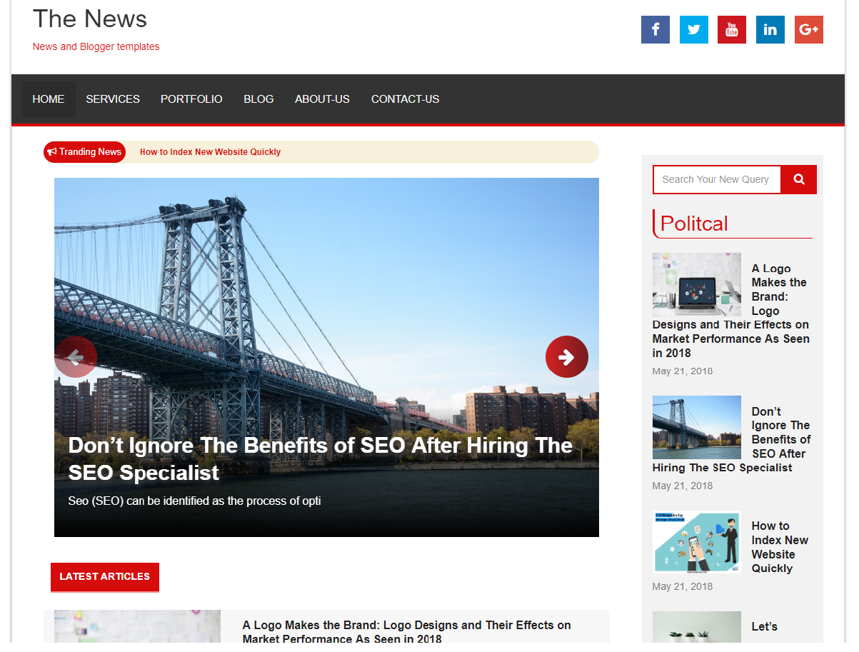 newsX theme screenshot