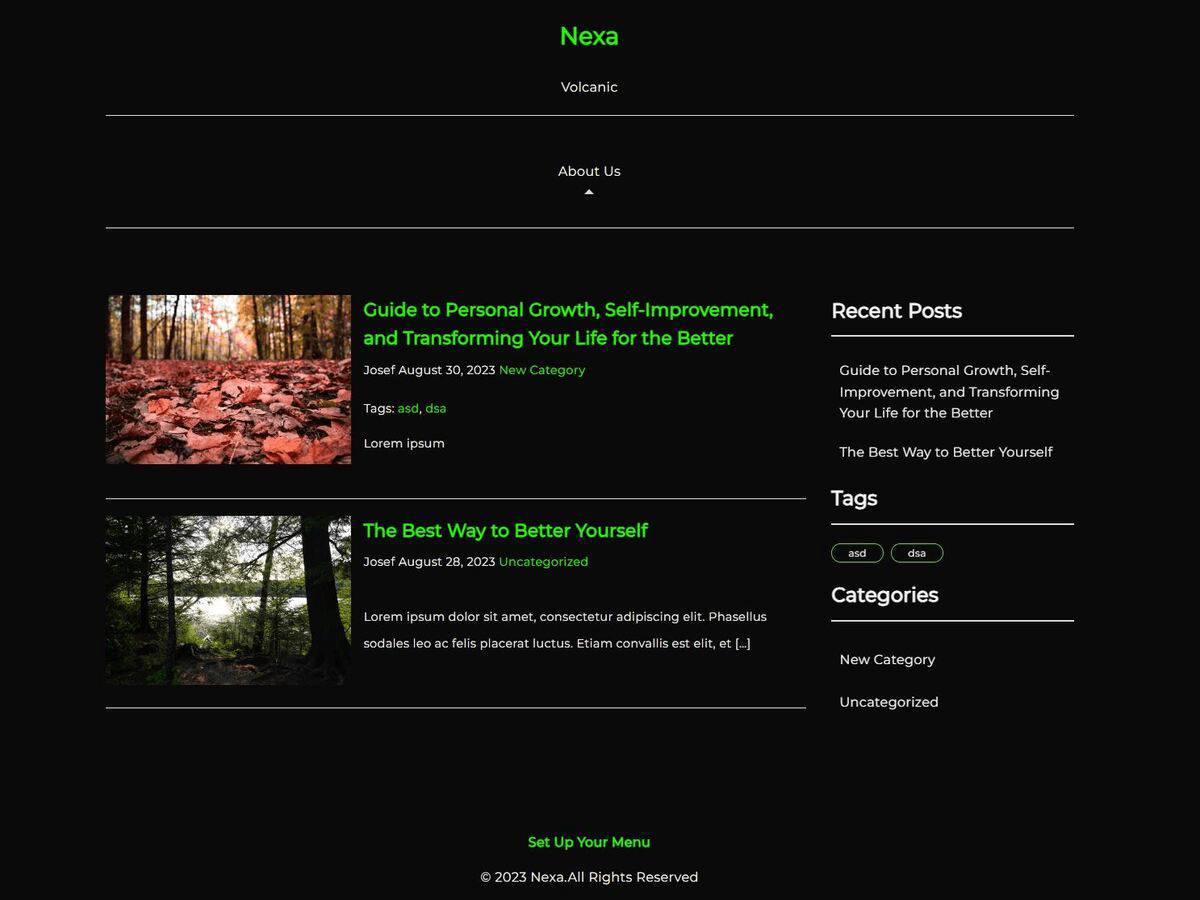 Nexa theme screenshot