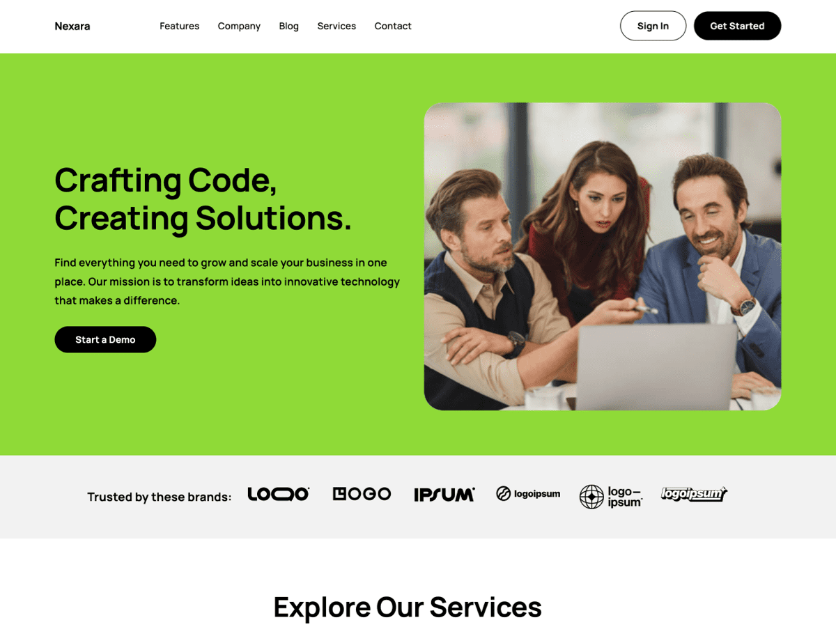 Nexara theme screenshot