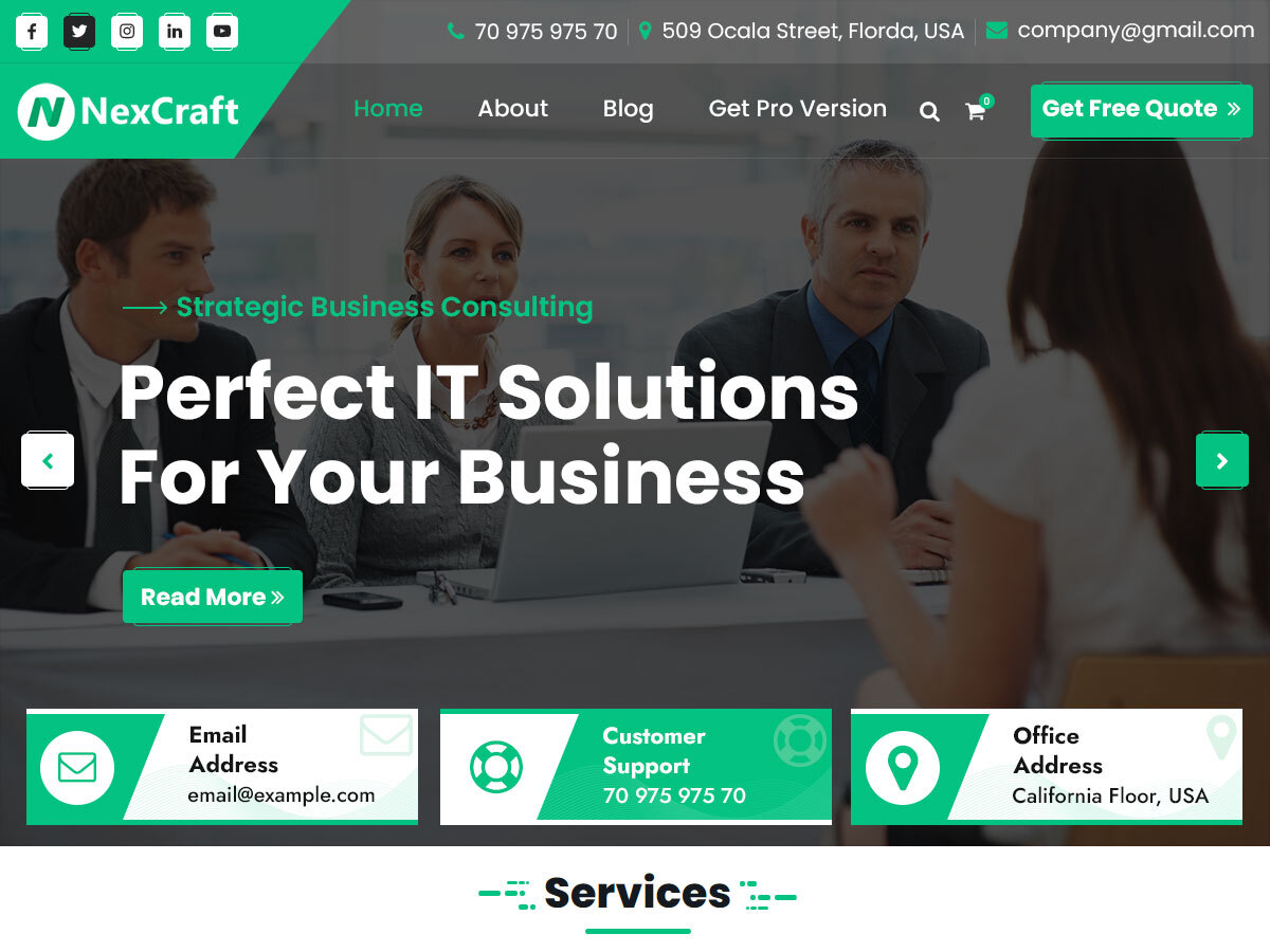 NexCraft theme screenshot