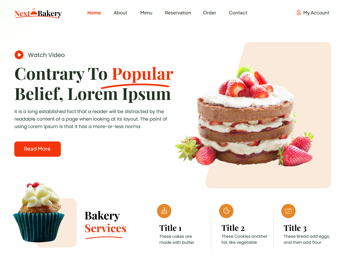 Next Bakery theme screenshot