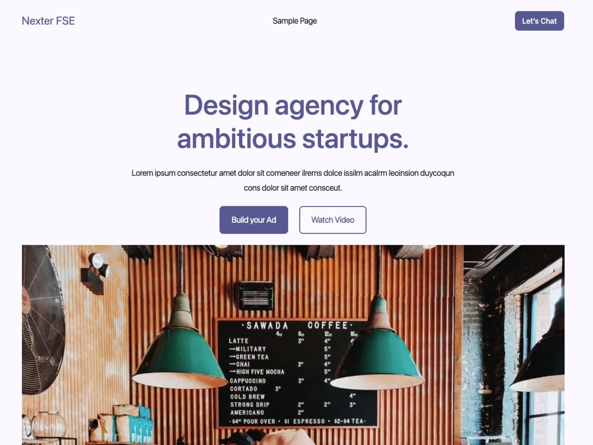 Nexter FSE theme screenshot