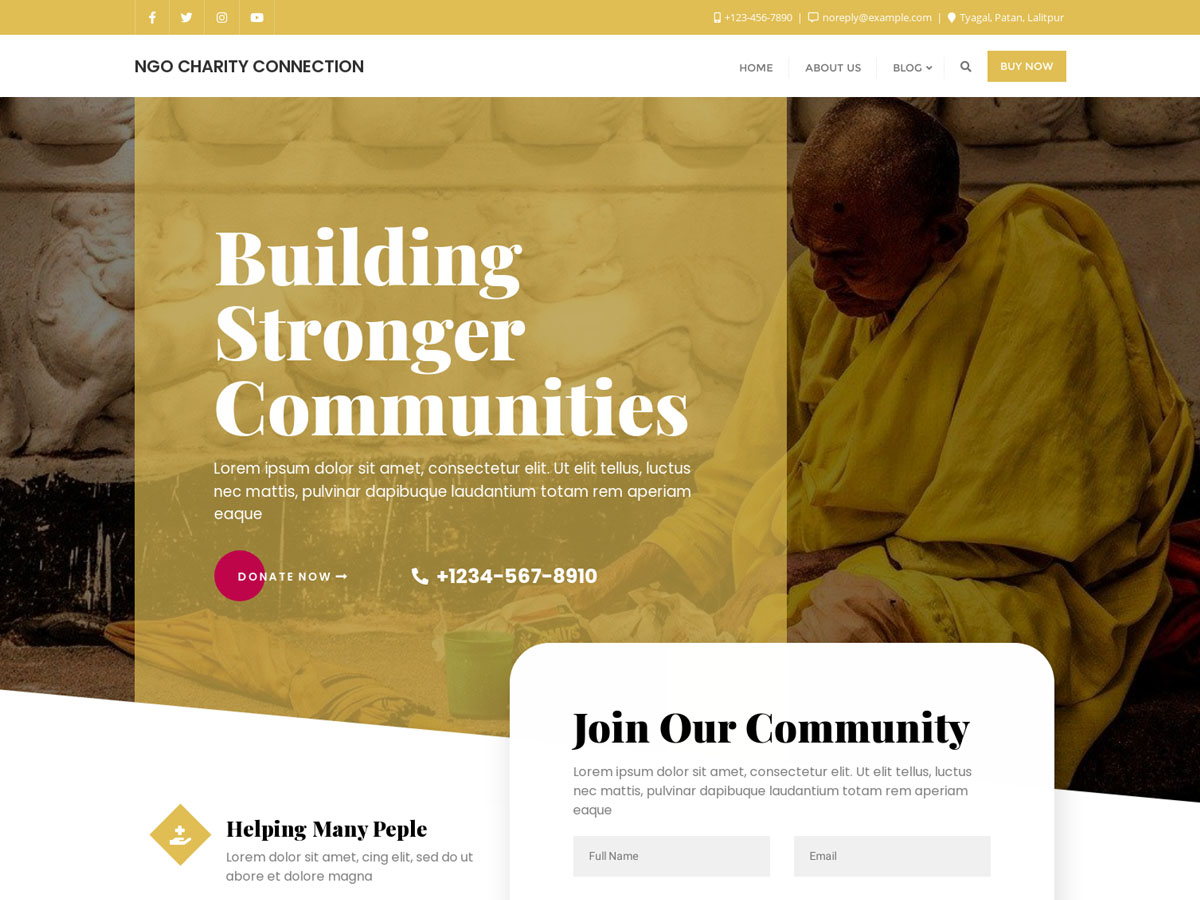 NGO Charity Connection theme screenshot