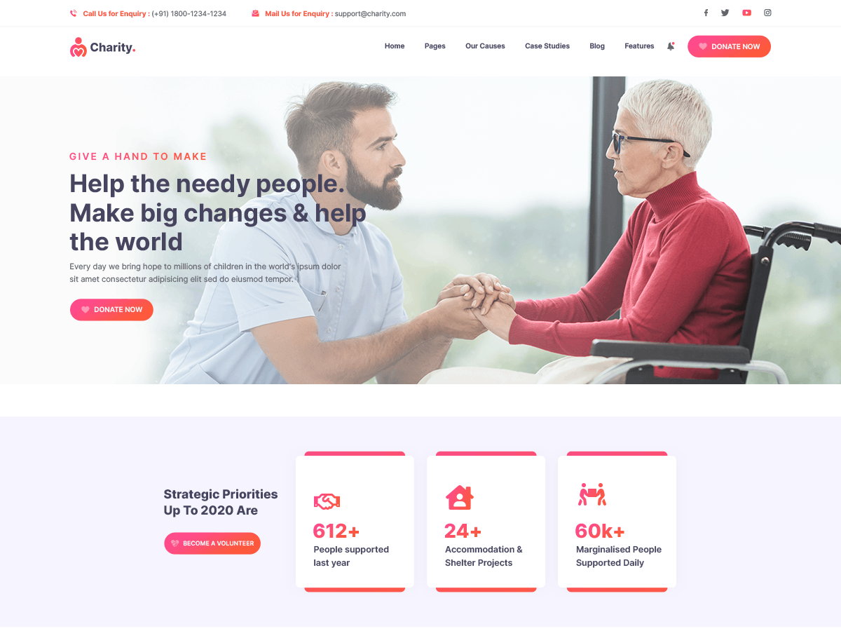 NGO Charity Donation theme screenshot