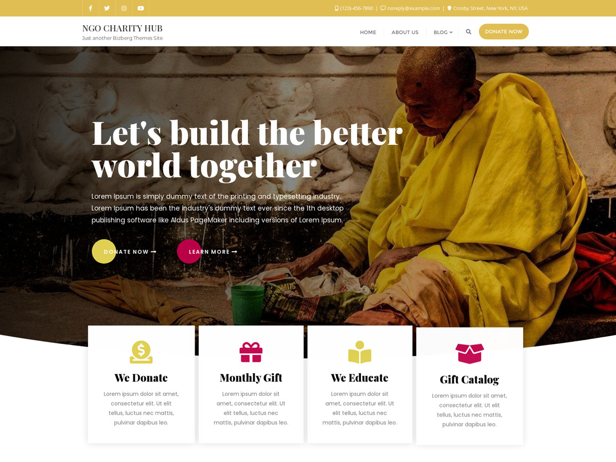 NGO Charity Hub theme screenshot