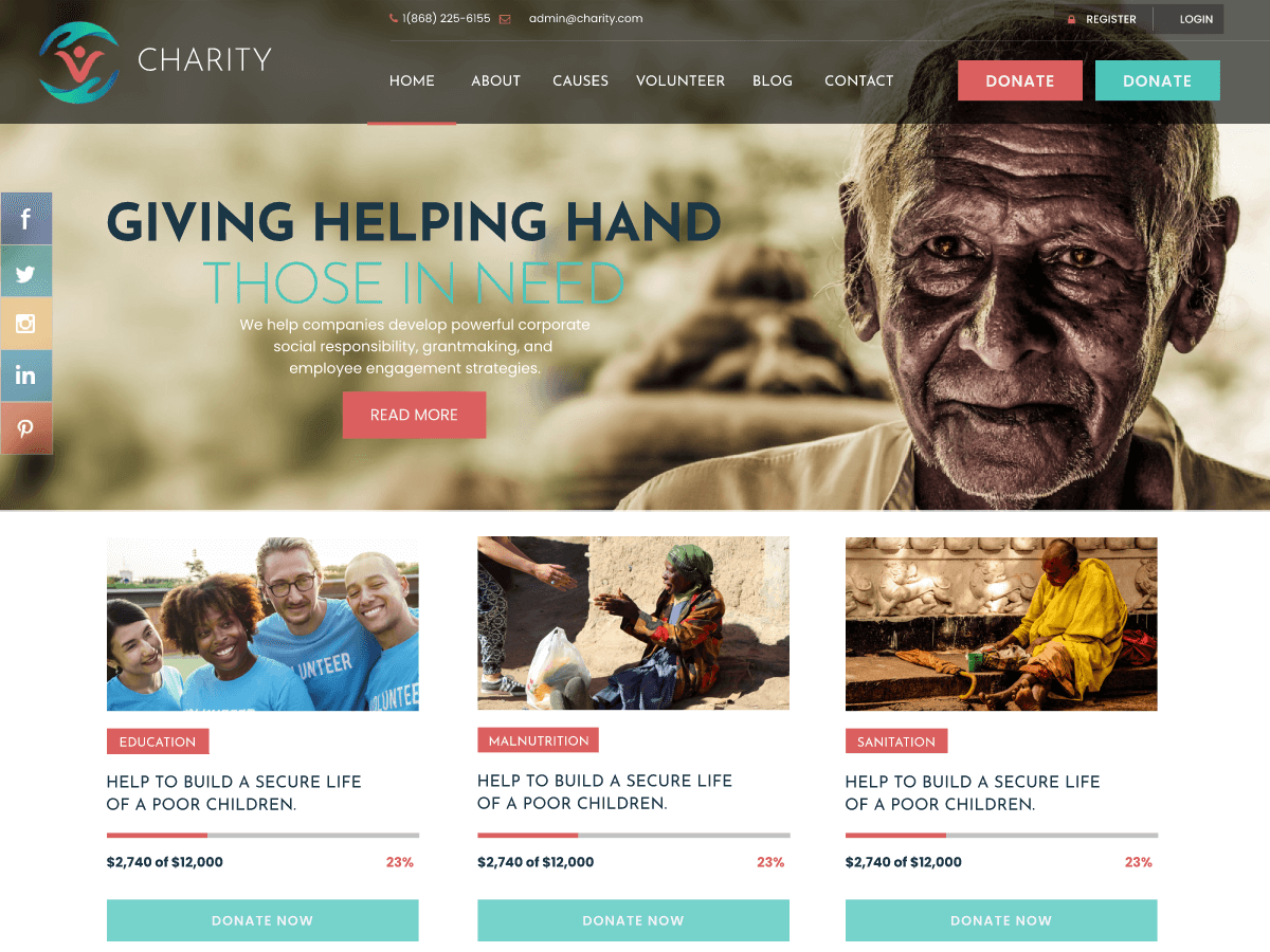 NGO Organization theme screenshot