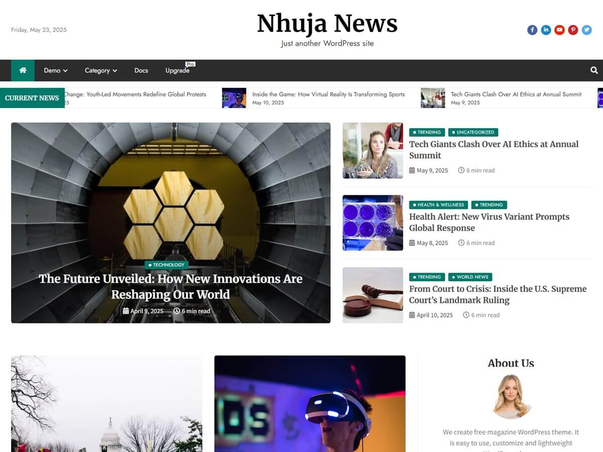 Nhuja News theme screenshot