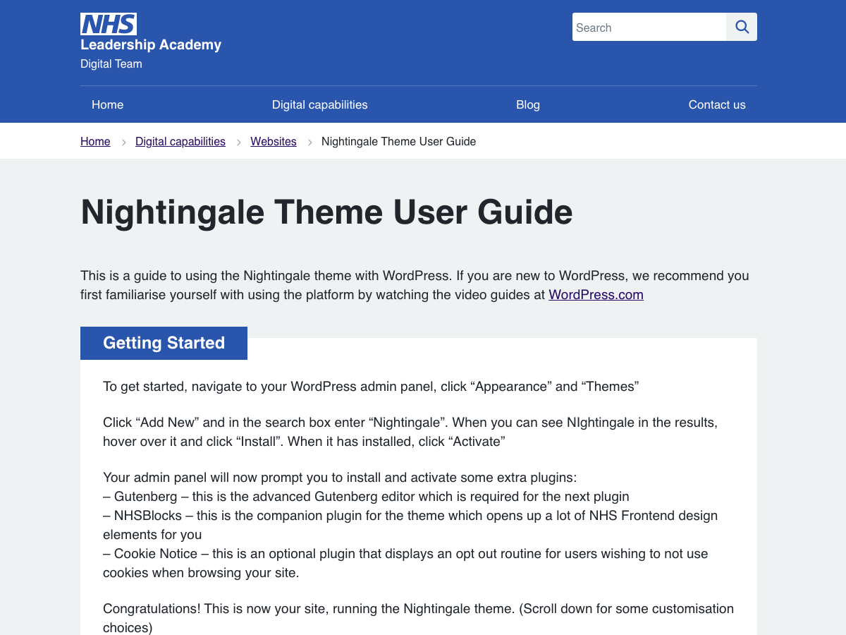 Nightingale theme screenshot