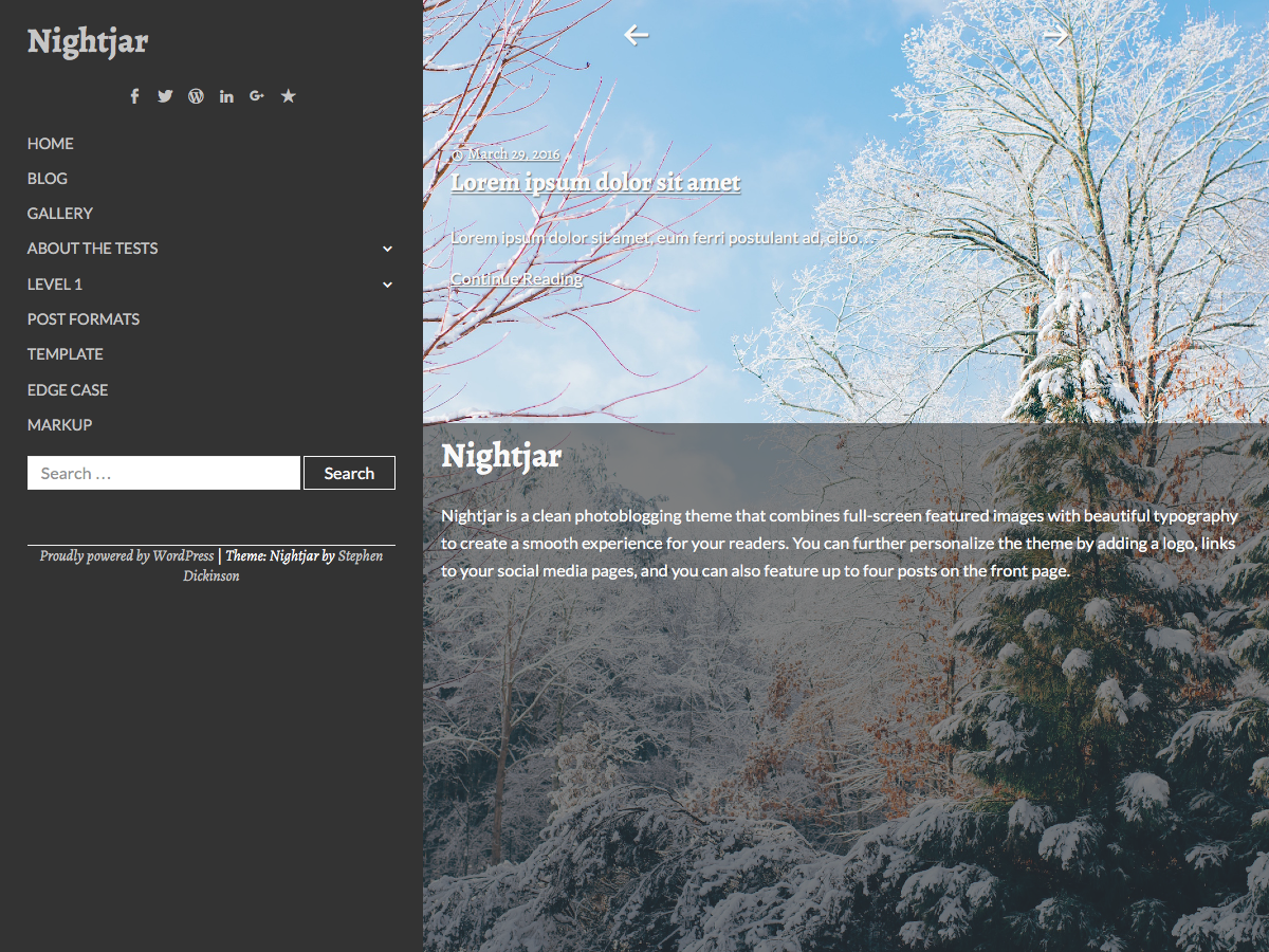 Nightjar theme screenshot