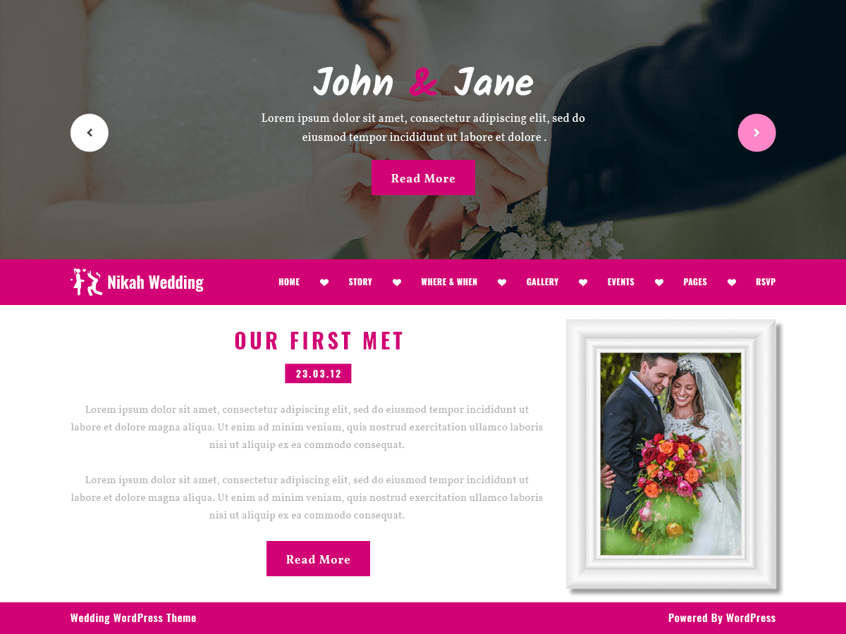 Nikah Wedding theme screenshot