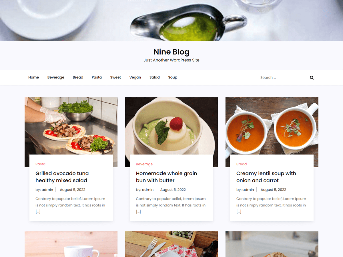 Nine Blog theme screenshot