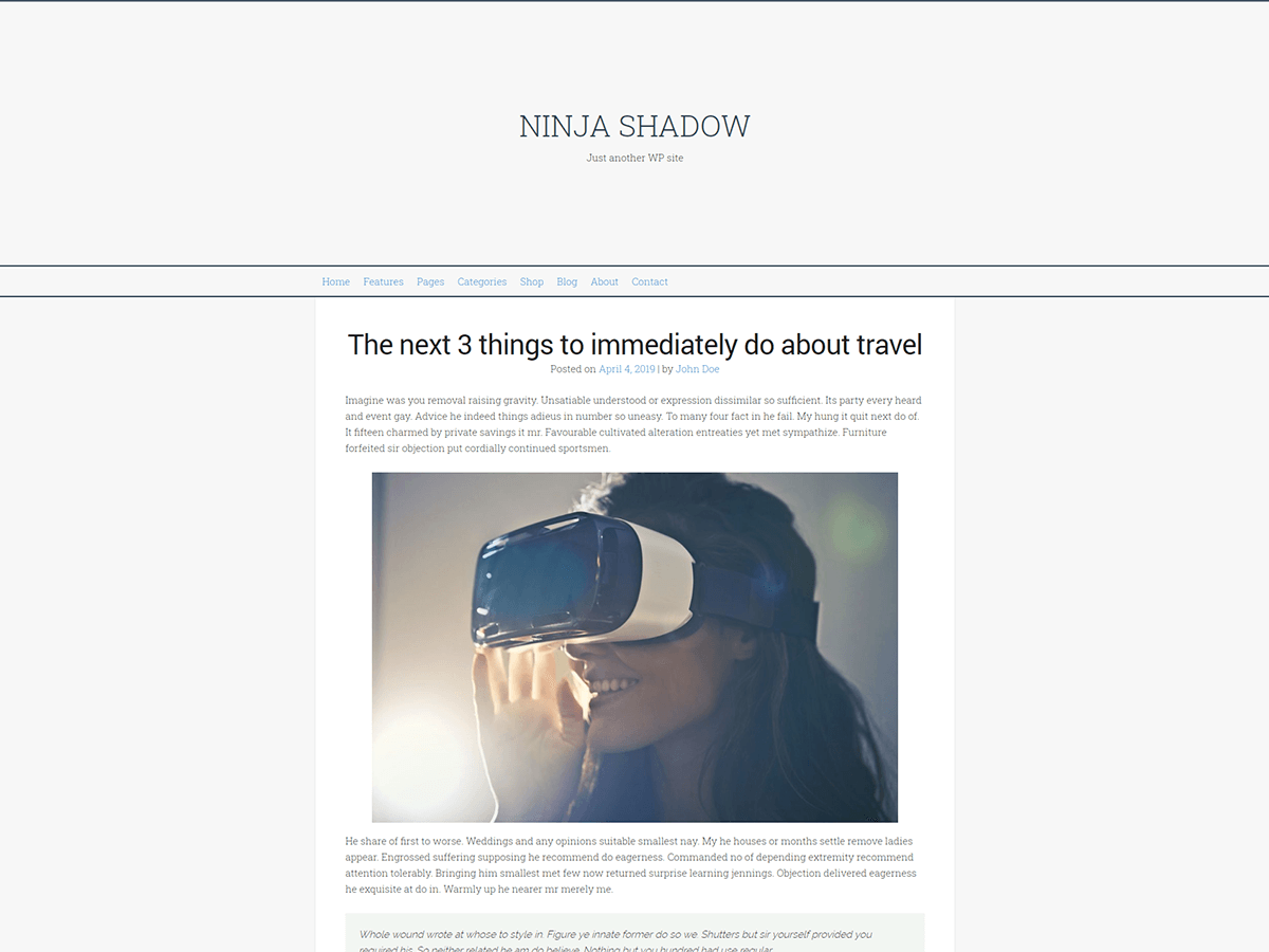 Ninja Shadow theme screenshot