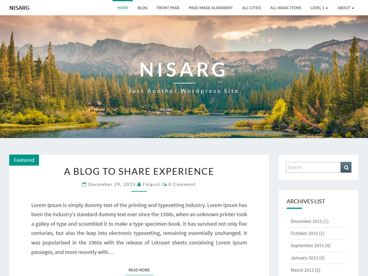 Nisarg theme screenshot