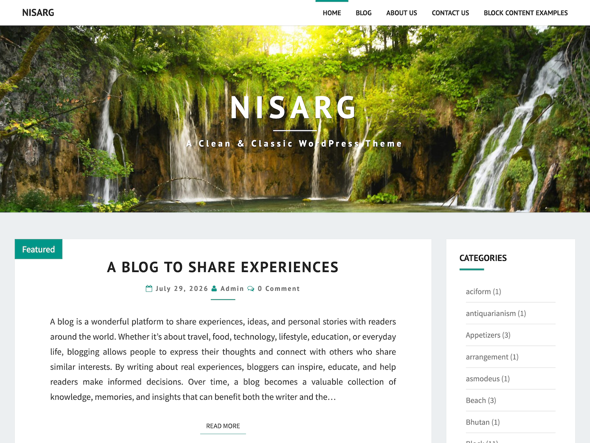 Nisarg theme screenshot