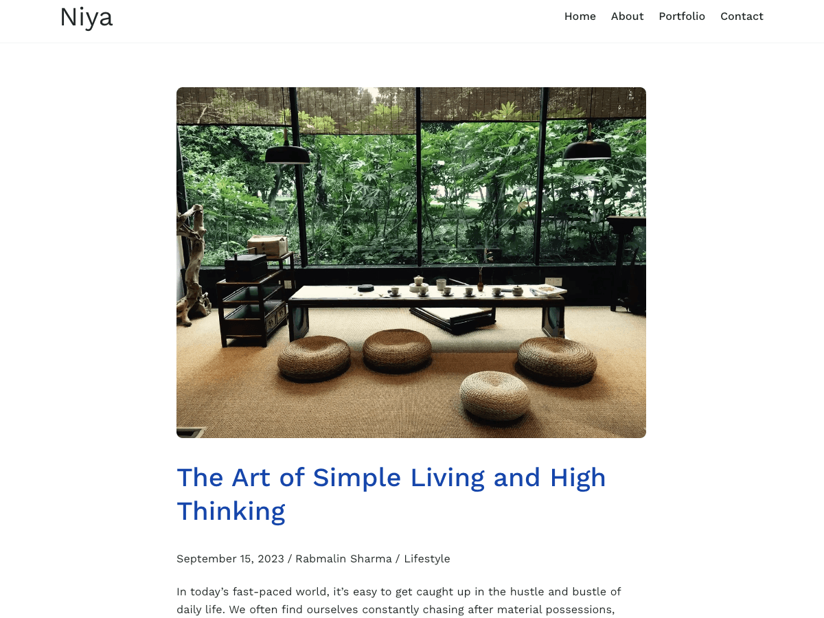 Niya theme screenshot