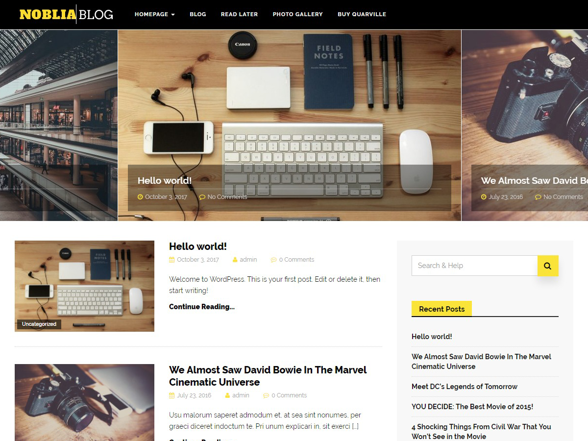 Noblia theme screenshot