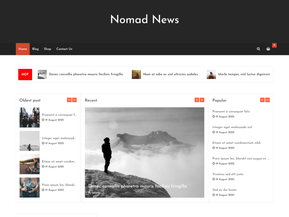 Nomad News theme screenshot