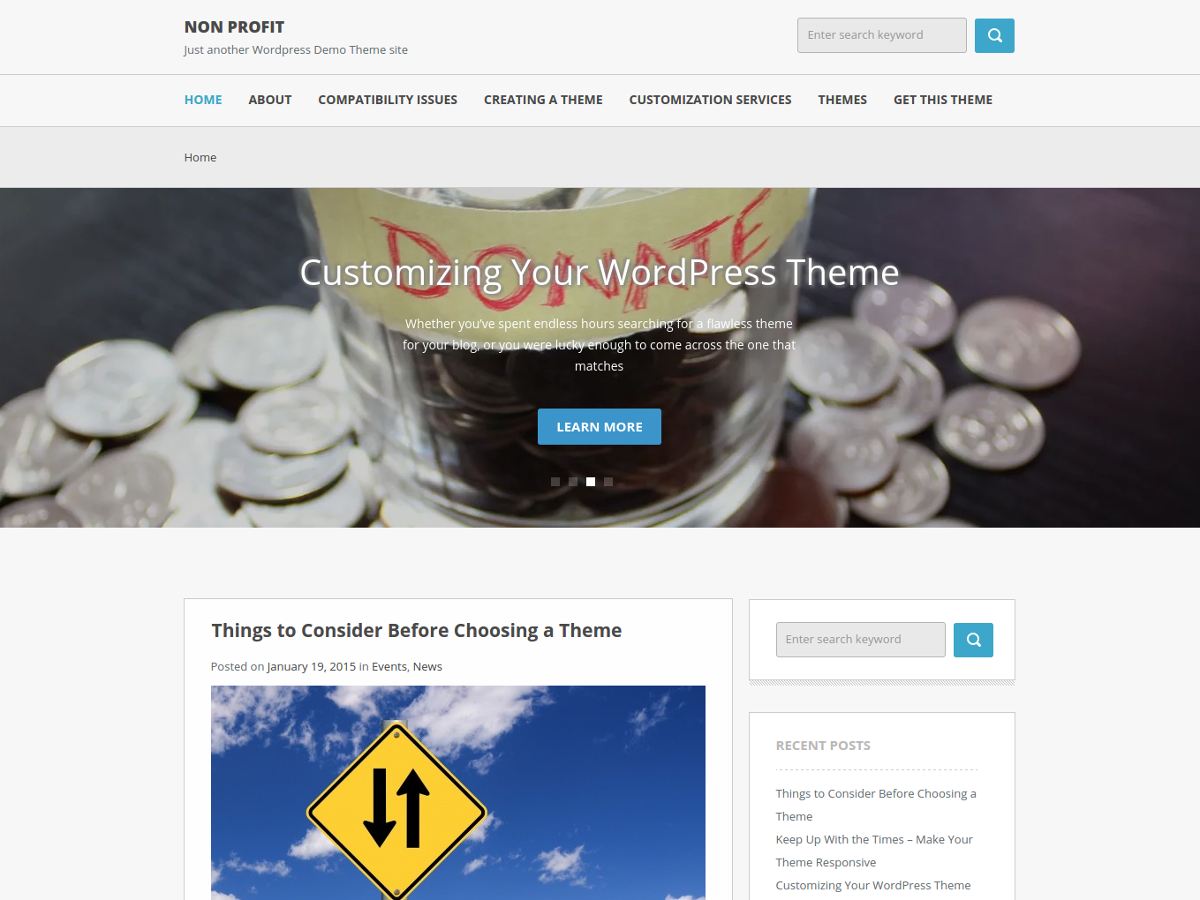 Non Profit theme screenshot