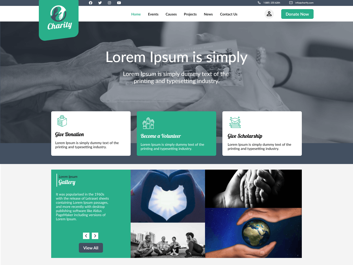 Nonprofit Foundation theme screenshot