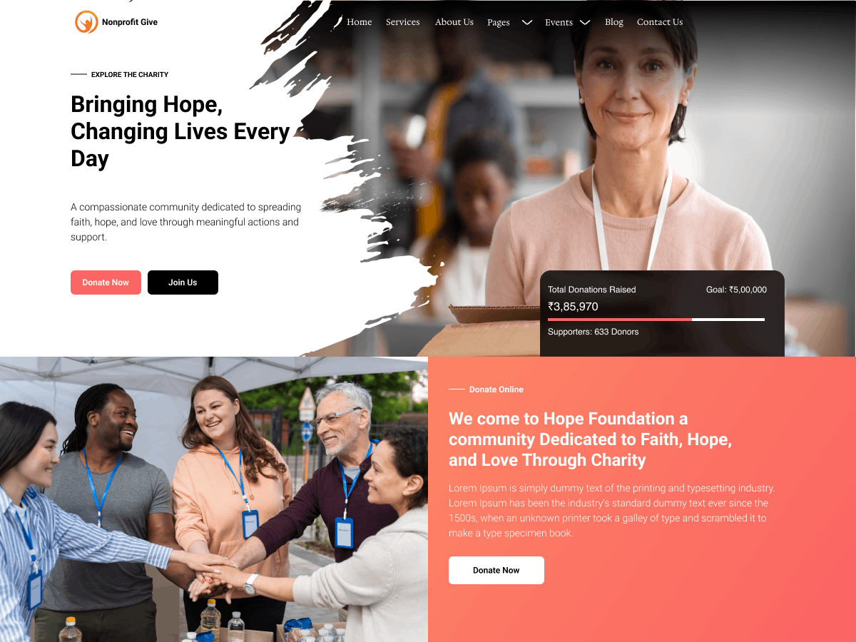 Nonprofit Give theme screenshot