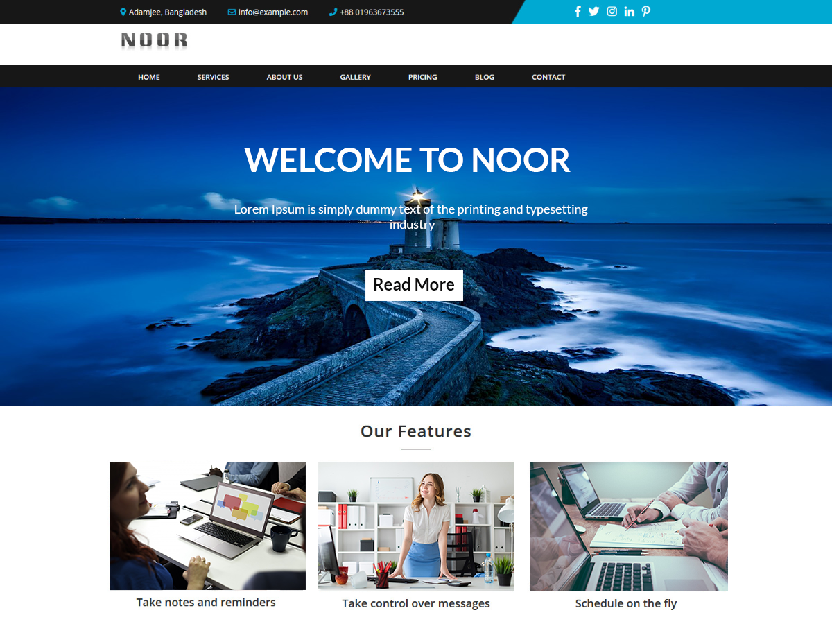 NoorLite theme screenshot