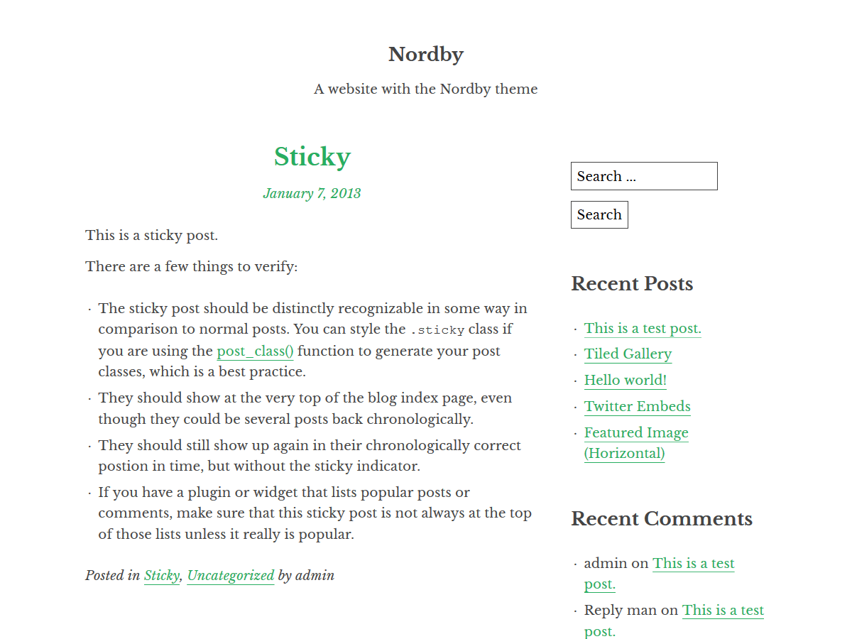Nordby theme screenshot