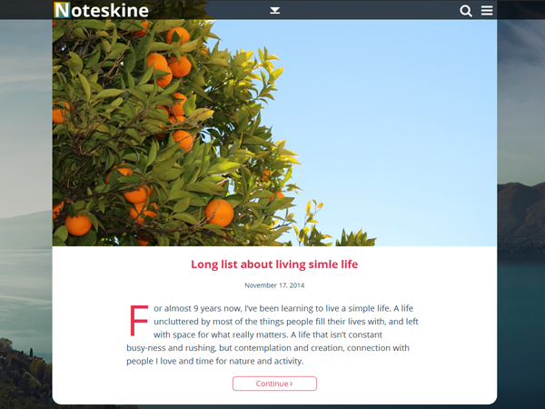 Noteskine theme screenshot