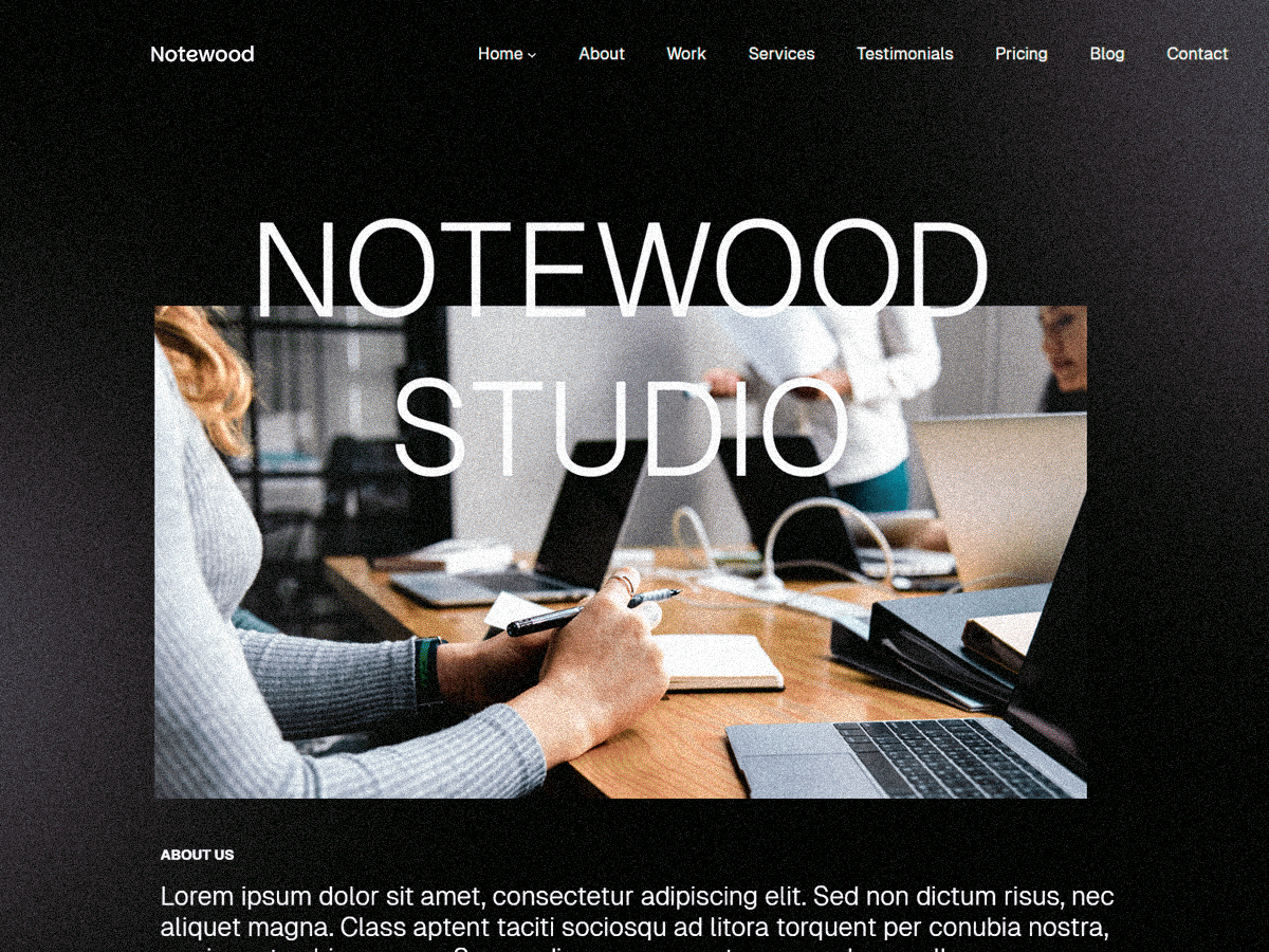 Notewood theme screenshot