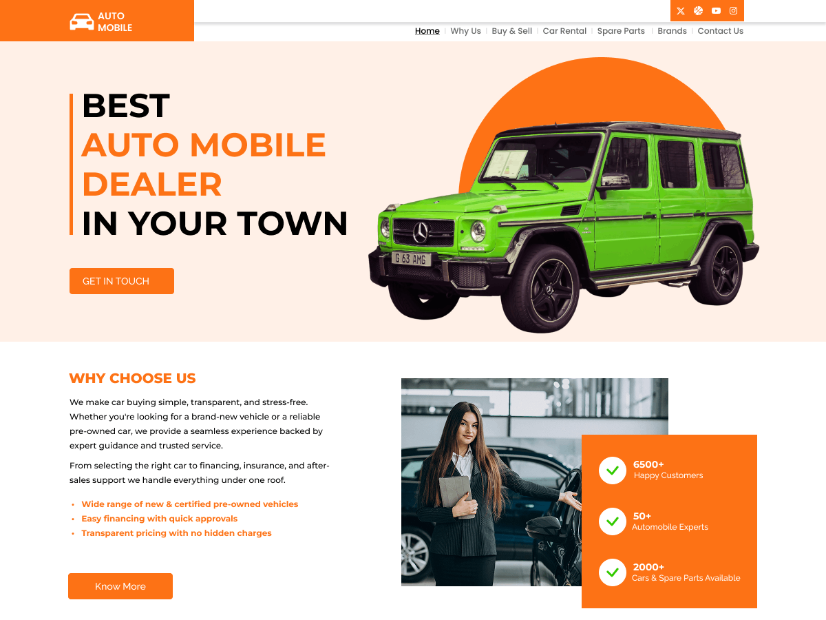 Nova Autocare theme screenshot