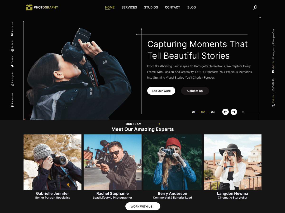 Nova Photography Portfolio theme screenshot