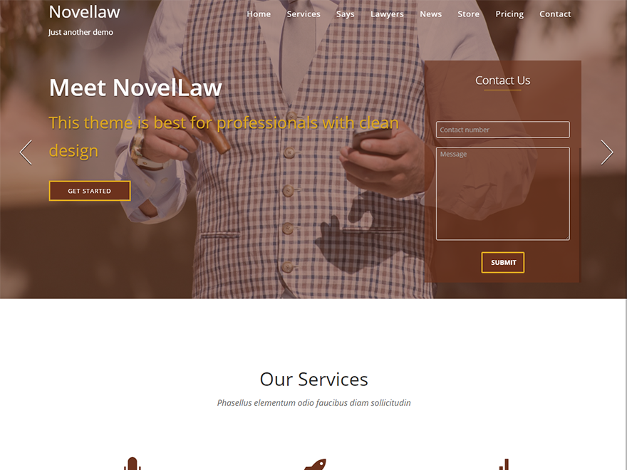 Novellaw theme screenshot