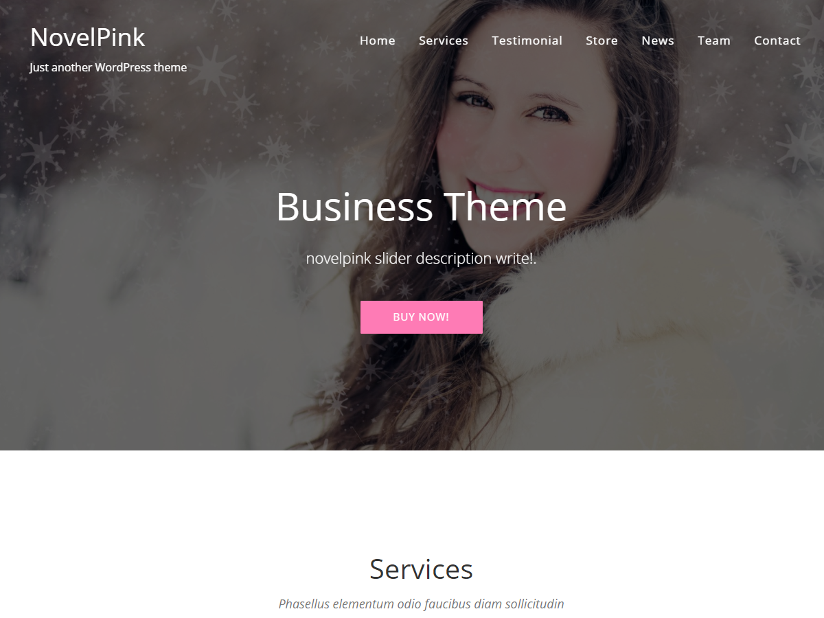 NovelPink theme screenshot
